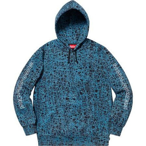 Supreme marble blue hooded - supreme,