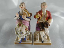 PAIR OF PORCELAIN FIGURINES DRESDEN RUDOLSTADT VOLKSTEDT THURINGIA GERMANY