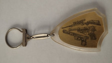 Vintage 60' FIRING FROM THE TWO ALPS Rifle Pistol Weapons Keychain