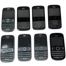 Lot of 8 Cell Phones Nokia Asha 201 302 E5 QWERTY Keyboard Camera Bluetooth 3G