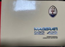 MASERATI 222 422 owners manual handbook usage et entretien manutenzione Biturbo