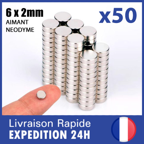 Lot 50x aimant neodyme 6mm - lot,