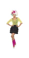 Smiffys 80s Pop Tart Costume, Black & Yellow (Size S)