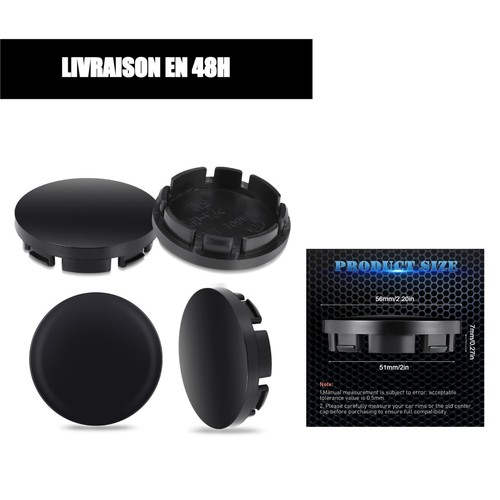 Caches moyeu mm noirs - 4,