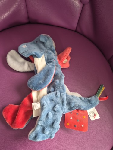 Doudou dragon bleu - doudou, s