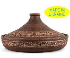 2.1 Qt Tagine Handmade Red Clay Stoneware Tajine Engobe Stoneware Таджин  طاجين
