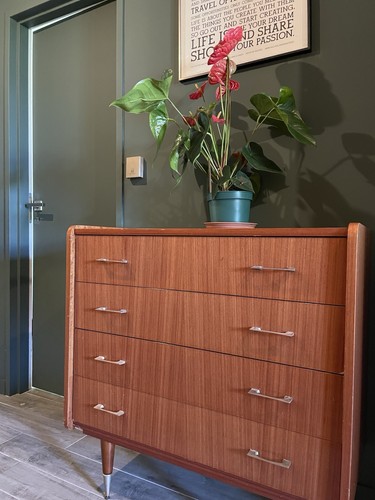 Commode acajou vintage 1960 - commode,