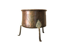 Ancien récipient en cuivre