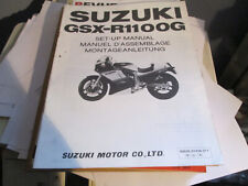 livret set-up instruction manuel d'assemblage Suzuki GSXR1100G GSXR 1100 G 1986