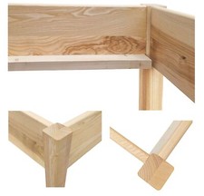 Lit sans métal en frêne