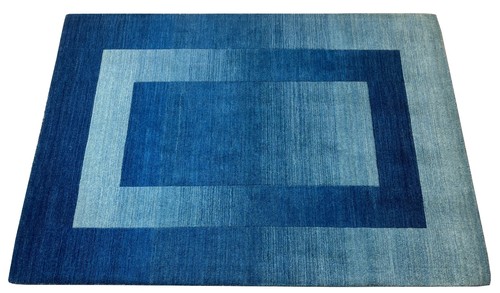 Tapis bleu 100 laine 160x230 - bleu, 100%