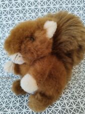 Peluche écureuil marron beige