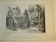 d. Honoré DAUMIER RARE LITHO IMAGINATION SICK IMAGINARY BEDROOM POT 1840