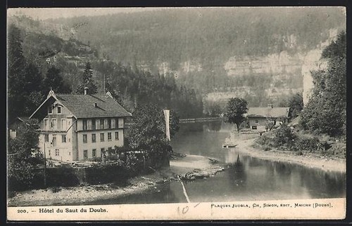 Cpa saut doubs hôtel - du,