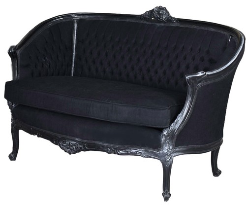 Canapé baroque noir - canapé,