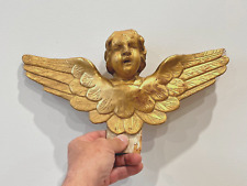 Grande tête d'ange ailé en