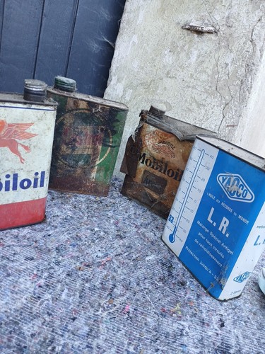 Bidons anciens huiles pub - bidons,