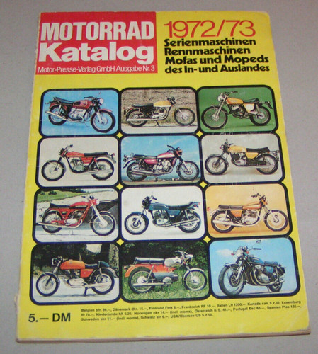 Catalogue moto 1972 - de, 1972/1973
