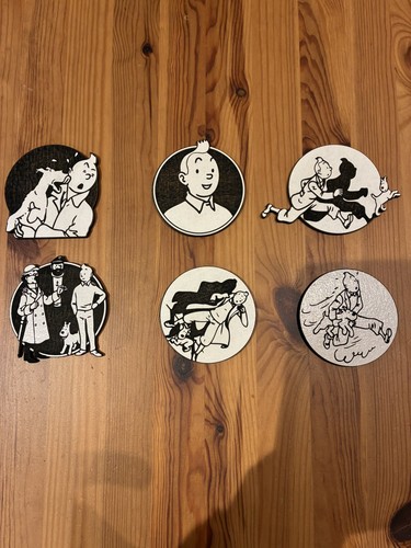 Sous verre tintin - verre,