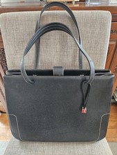 BALLY Black Leather Tote Bag Business 