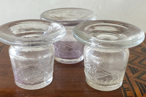 Rare vintage lot encrier verre - rare,
