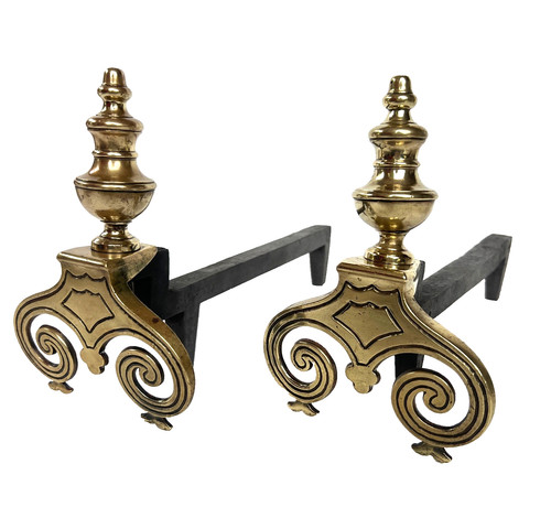 Paire chenet xixe bronze - xixe,