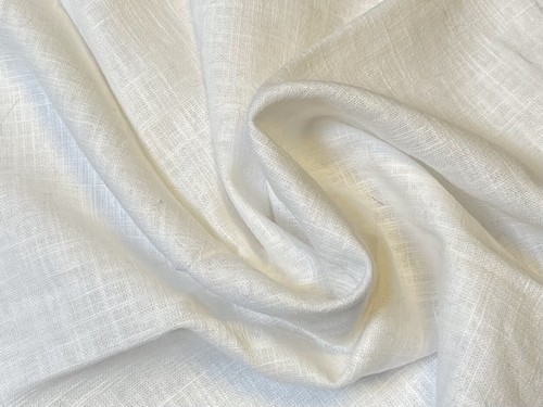Tissu lin lavé blanc - en,