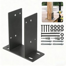 Base de poteau en acier 4x4 pour béton pour garde-corps de terrasse clôture et