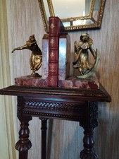 Pair of Colombine Bookends on Marble Bases