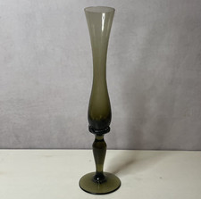 Vase soliflore en verre fumé