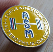 RARE PIN'S SPORT WEIGHTLIFTING BODYBUILDING CLUB MICHELIN ASM MONTFERRAND 