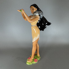 Enesco Disney POCAHONTAS WITH MEEKO 155349 Raccoon Figurine Ceramic