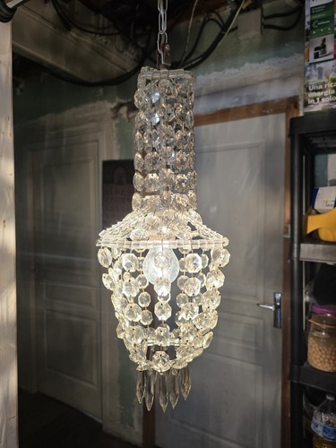 Lustre montgolfière pampilles - montgolfière,
