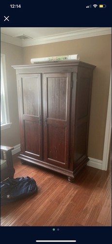 Brown armoire used - armoire,