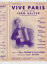LÉON RAITER (ACCORDÉON) PARTITION VIVE PARIS POTHIER KOGER 1932 SYLVA RAINVYL