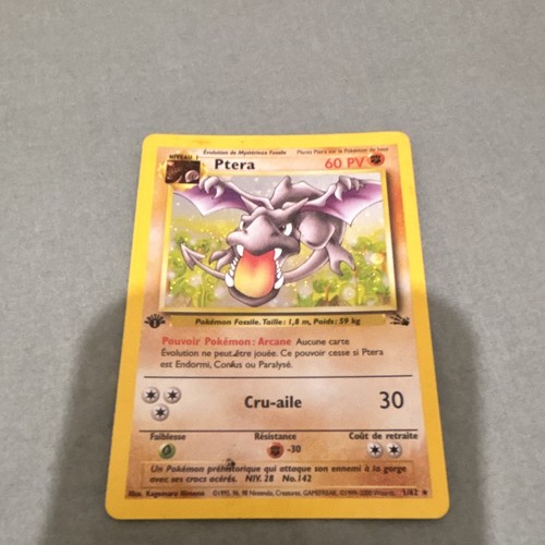 Carte pokémon ptéra 62 - carte, 1/62
