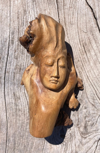 Tête bouddha sculpté en - sculpté,