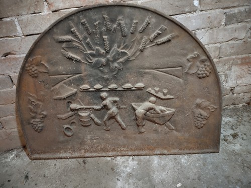 Plaque cheminée fonte - de,