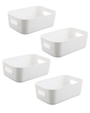 Boîtes de rangement blanches