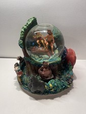 Vintage Musical Snow Globe Disney Tarzan & Jane Plays Two Worlds Works Perfectly