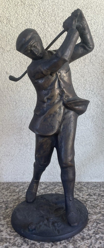 Ancienne statuette golfeur - , art
