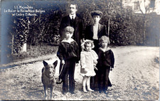 King Albert and Queen Elizabeth of Belgium and Their Children Vintage Silver 