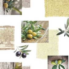 Nappe En Toile Cirée En Métre Olives C145191 Rectangulaire Ronde Ovale Lavable