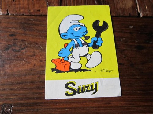 Autocollant schtroumpf suzy - autocollant,