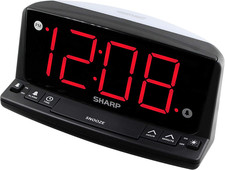 Sharp LED Digital Alarm Clock – Simple Operation - Easy to See Large Numbers, Bu