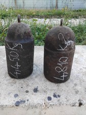 Paire de Poids de Pendule Comtoise Horloge Ancienne en  Fonte du 18 ème