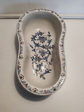 Enameled earthenware basin. Rouen? Nevers? 18th century.