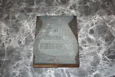 Antique Metal & Wood Matrix Stamp - Dentist Theme - Chemistry Material 