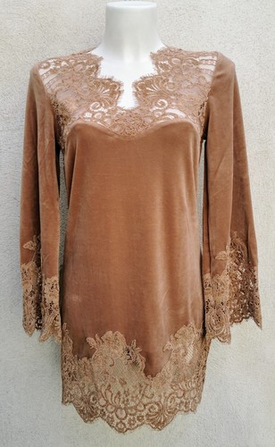 Robe 100 velours dentelle - velours,
