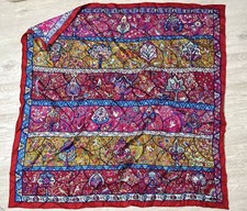 HERMES Carre 90 Silk Scarf Au Pays des Oiseaux Fleurs 90cm Women's